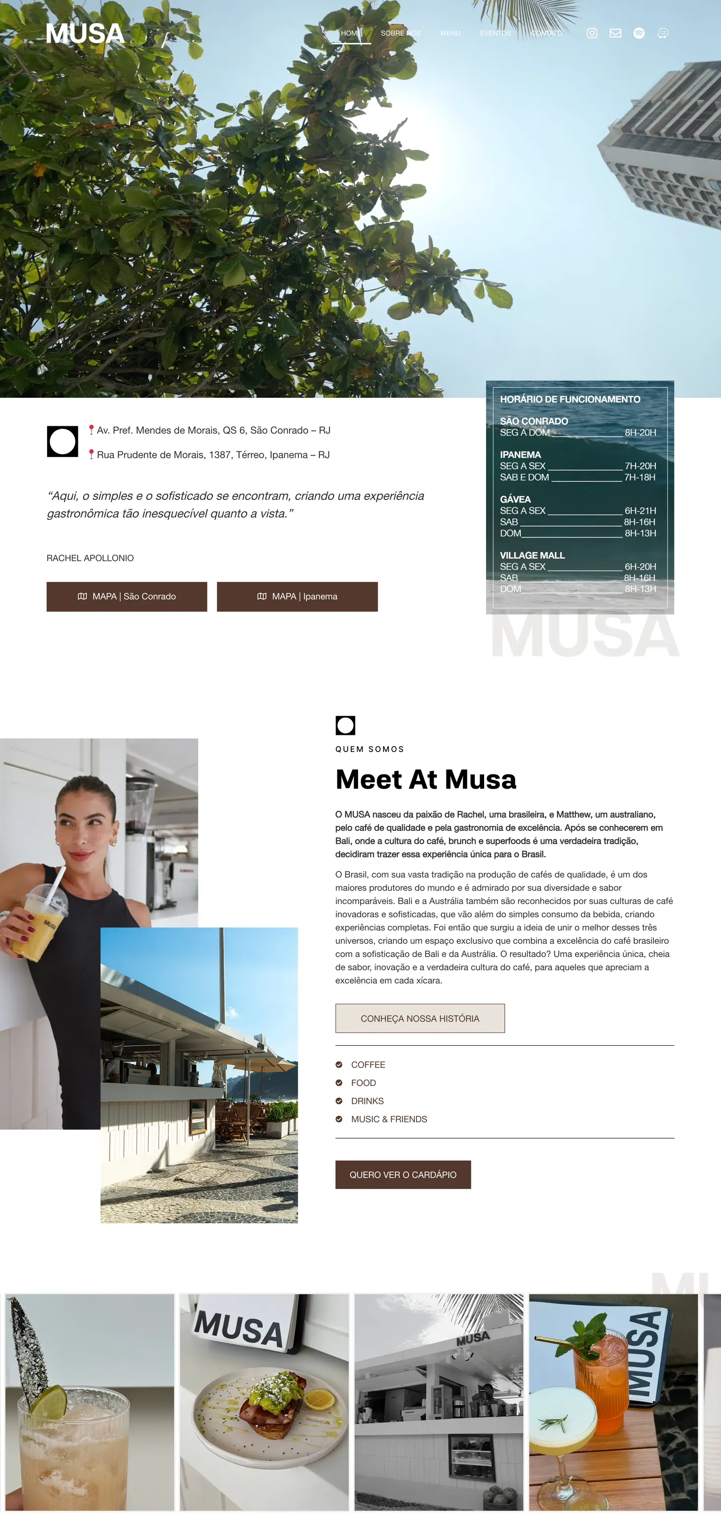 Site do MUSA Rio criado pela L’Atelier 54 — parte 1 de 3 da página inicial