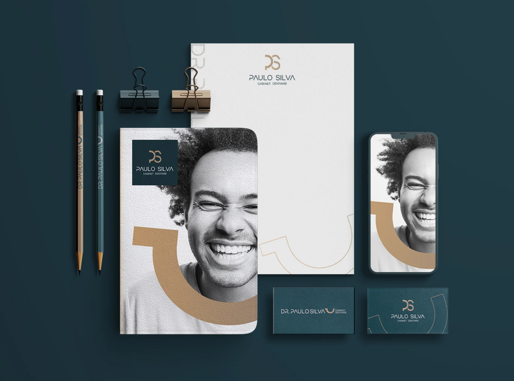 Dr. Paulo Silva — marca e papelaria