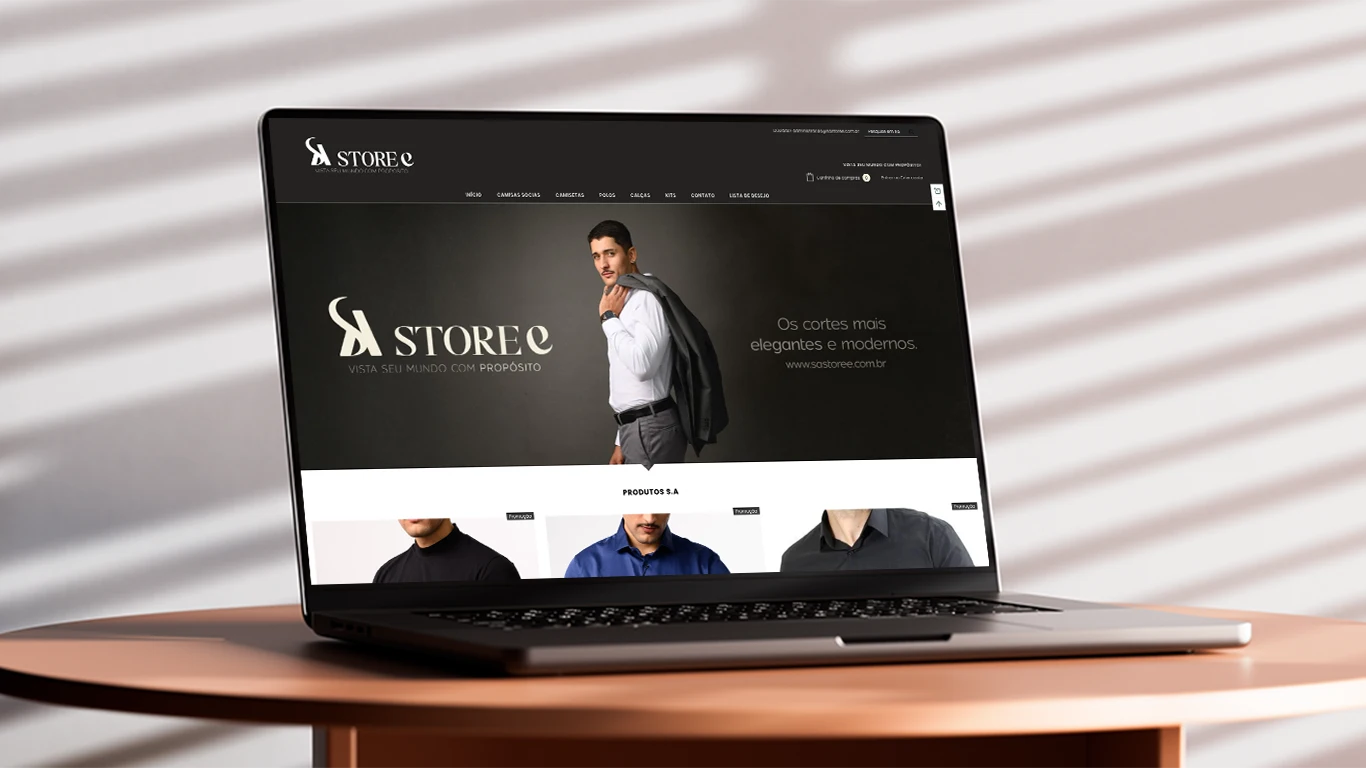 Loja virtual S.A Storee desenvolvida pela L’Atelier 54